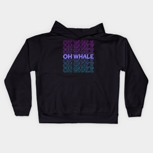 Oh Whale Repeat Text Kids Hoodie